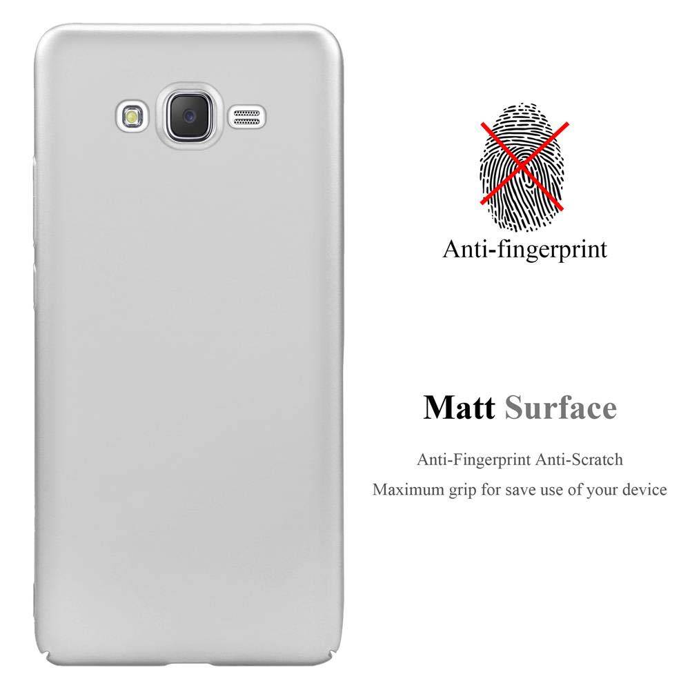 Cadorabo Hülle für Samsung Galaxy J7 2015 Schutzhülle in Silber Hard Case Handy Hülle Etui