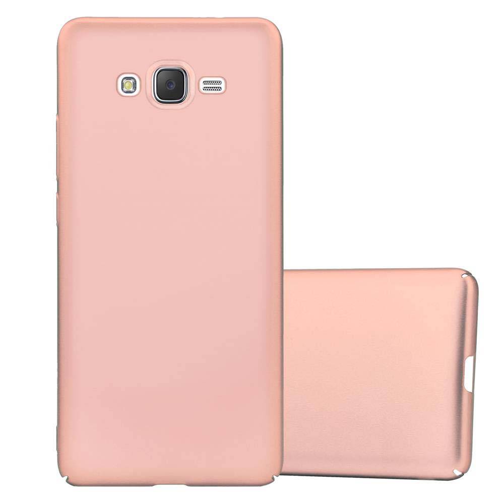 Cadorabo Hülle für Samsung Galaxy J7 2015 Schutzhülle in Rosa Hard Case Handy Hülle Etui