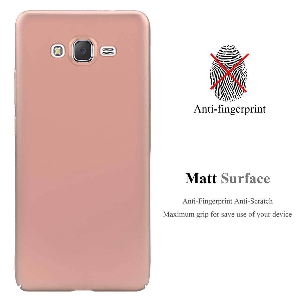 Cadorabo Hülle für Samsung Galaxy J7 2015 Schutzhülle in Rosa Hard Case Handy Hülle Etui