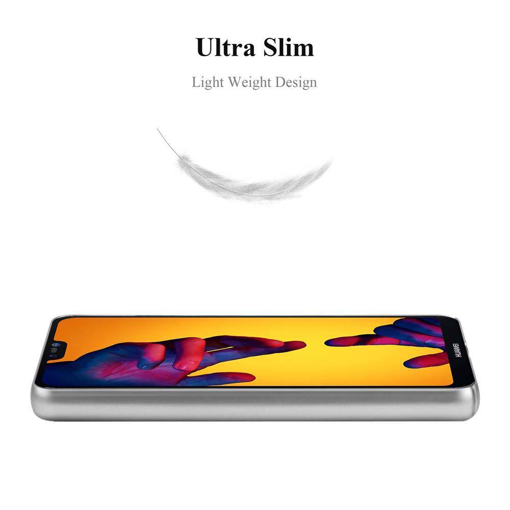 Cadorabo Hülle für Huawei P20 LITE 2018 / NOVA 3E Schutzhülle in Silber Hard Case Handy Hülle Etui