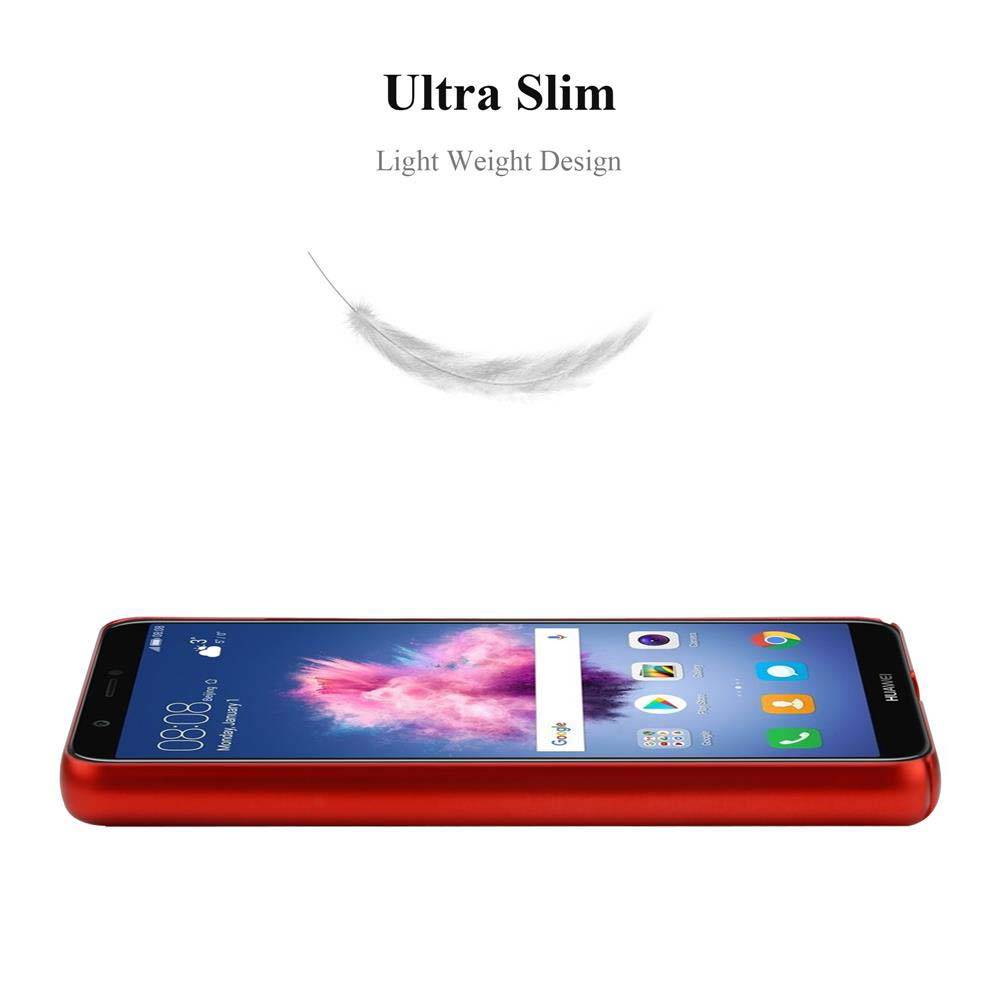 Cadorabo Hülle für Huawei P SMART 2018 / Enjoy 7S Schutzhülle in Rot Hard Case Handy Hülle Etui