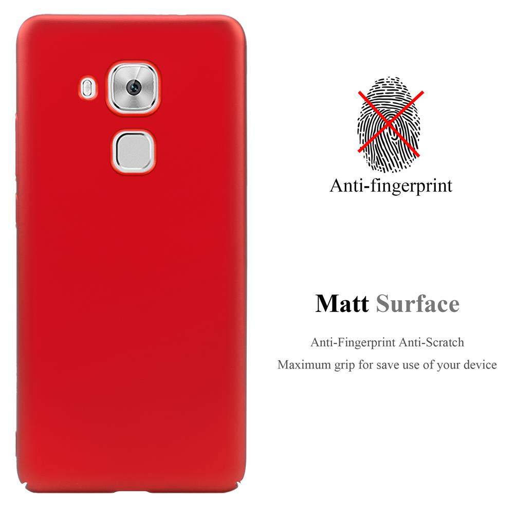 Cadorabo Hülle für Huawei NOVA PLUS Schutzhülle in Rot Hard Case Handy Hülle Etui
