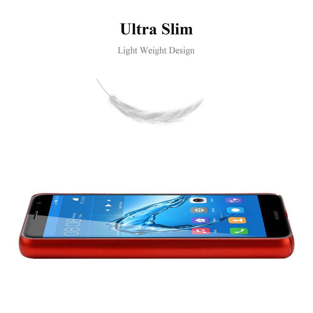 Cadorabo Hülle für Huawei NOVA PLUS Schutzhülle in Rot Hard Case Handy Hülle Etui