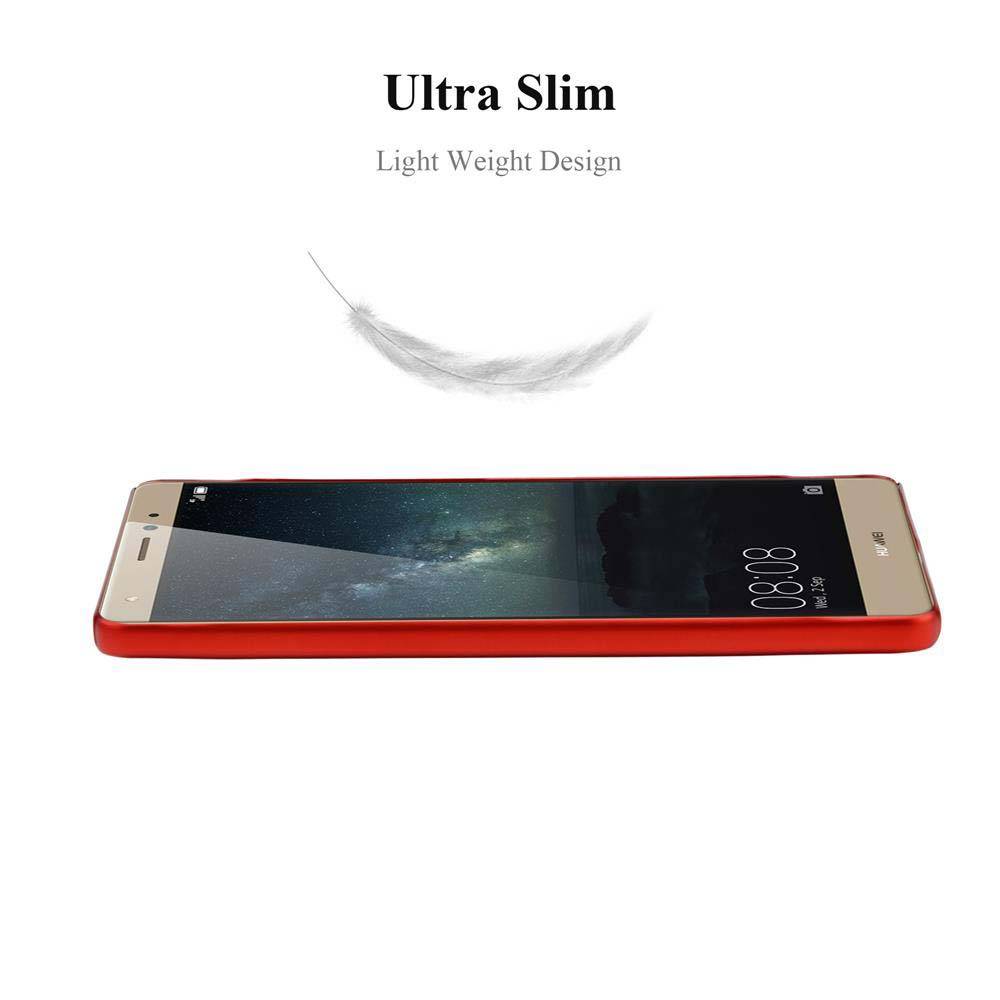 Cadorabo Hülle für Huawei MATE S Schutzhülle in Rot Hard Case Handy Hülle Etui