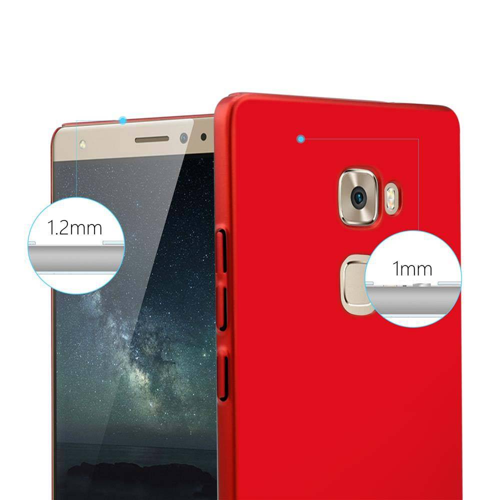 Cadorabo Hülle für Huawei MATE S Schutzhülle in Rot Hard Case Handy Hülle Etui