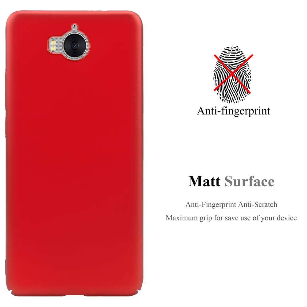 Cadorabo Hülle für Huawei Y5 2017 / Y6 2017 Schutzhülle in Rot Hard Case Handy Hülle Etui