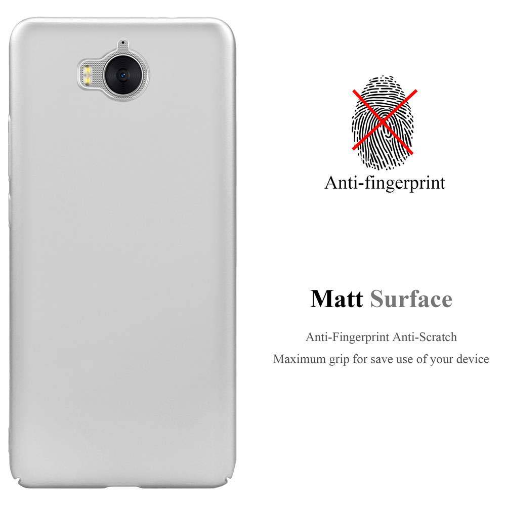 Cadorabo Hülle für Huawei Y5 2017 / Y6 2017 Schutzhülle in Silber Hard Case Handy Hülle Etui