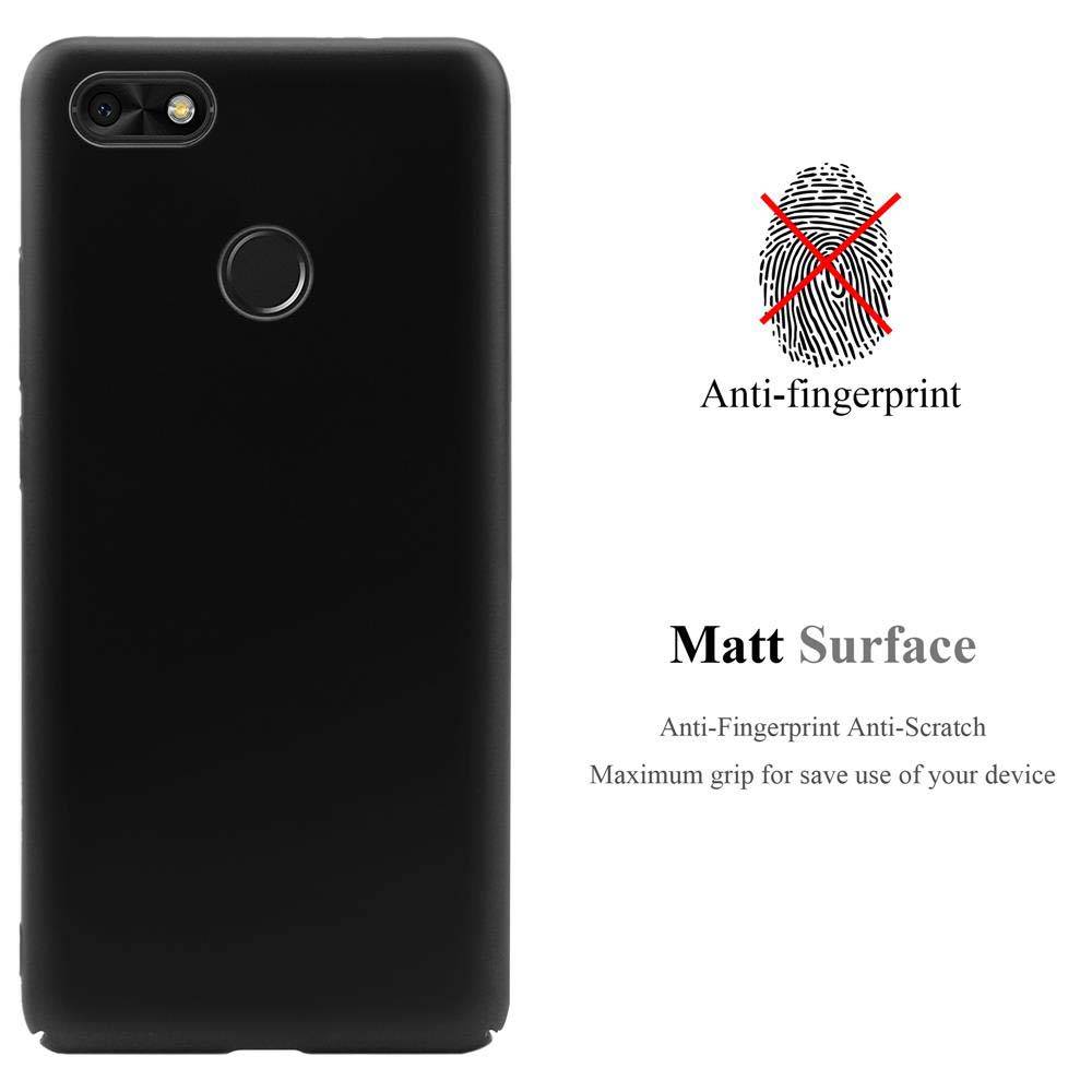 Cadorabo Hülle für Huawei Y6 PRO 2017 Schutzhülle in Schwarz Hard Case Handy Hülle Etui