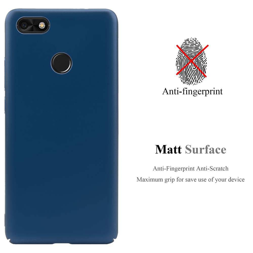 Cadorabo Hülle für Huawei Y6 PRO 2017 Schutzhülle in Blau Hard Case Handy Hülle Etui