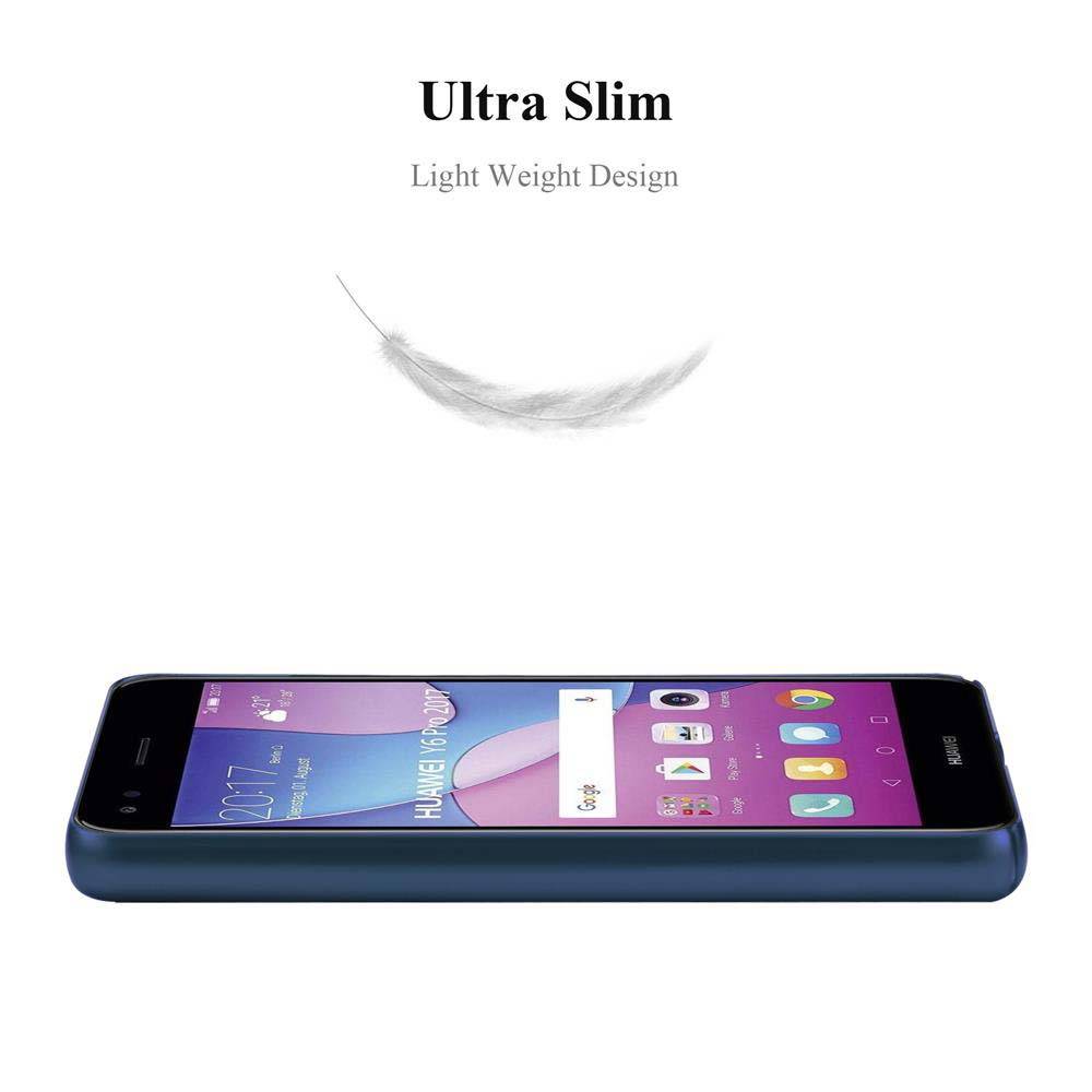 Cadorabo Hülle für Huawei Y6 PRO 2017 Schutzhülle in Blau Hard Case Handy Hülle Etui
