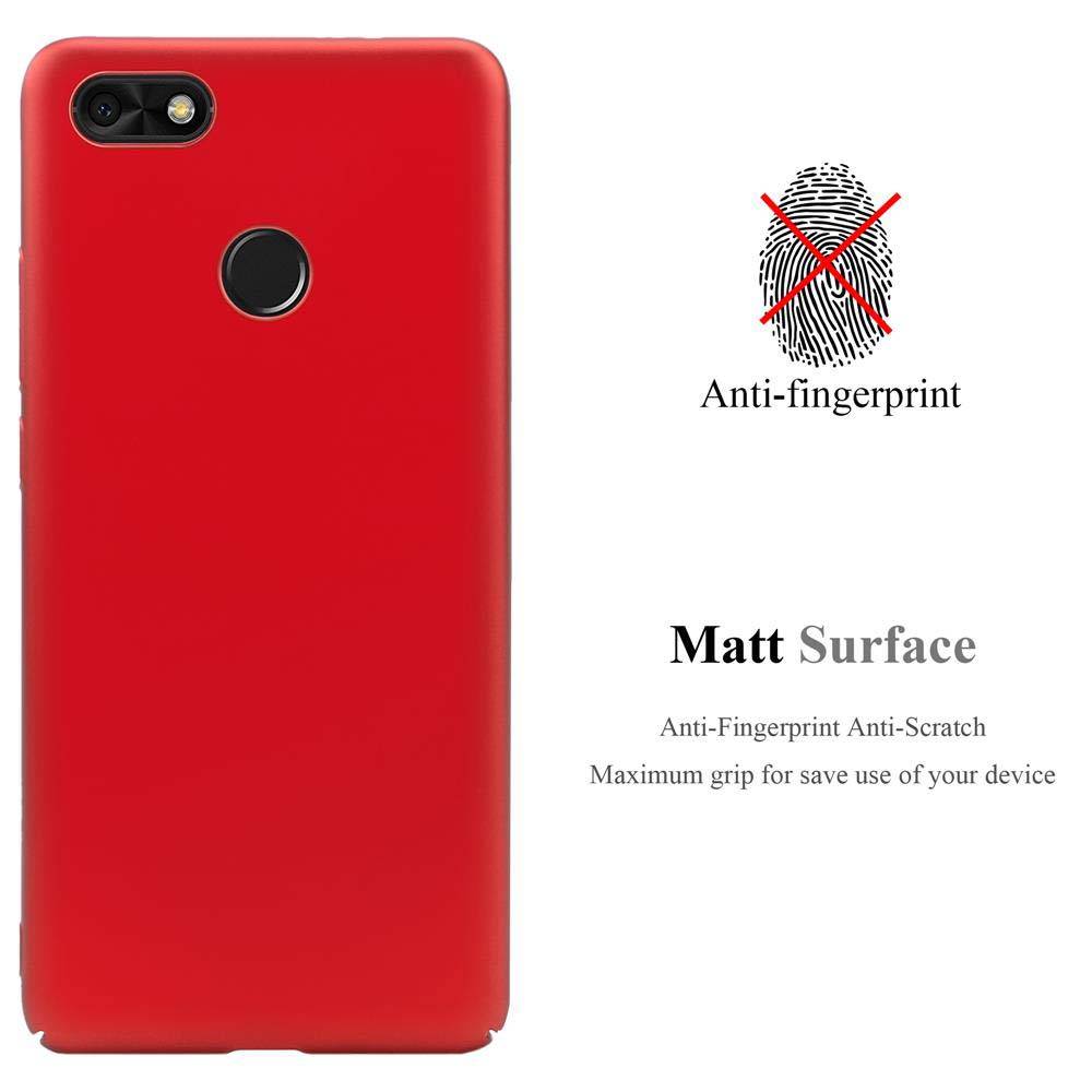 Cadorabo Hülle für Huawei Y6 PRO 2017 Schutzhülle in Rot Hard Case Handy Hülle Etui