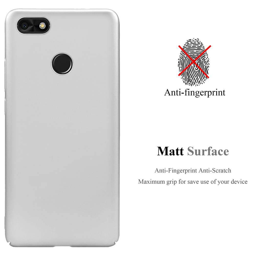 Cadorabo Hülle für Huawei Y6 PRO 2017 Schutzhülle in Silber Hard Case Handy Hülle Etui