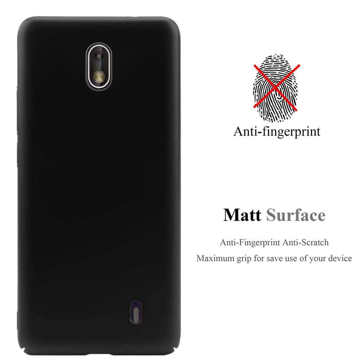 Cadorabo Hülle für Nokia 1 2018 Schutzhülle in Schwarz Hard Case Handy Hülle Etui