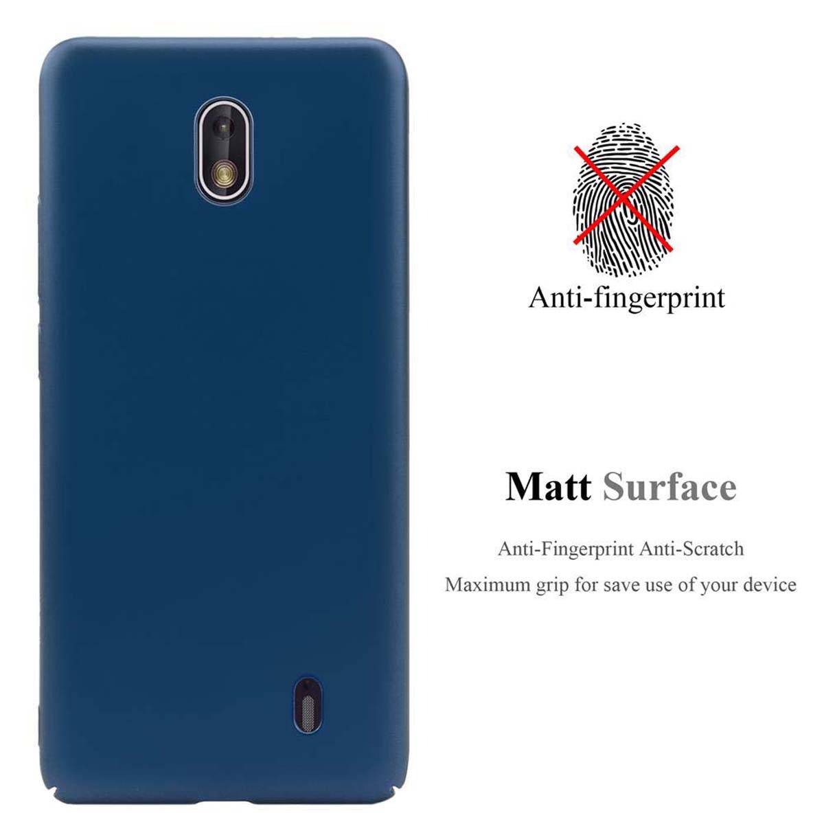 Cadorabo Hülle für Nokia 1 2018 Schutzhülle in Blau Hard Case Handy Hülle Etui