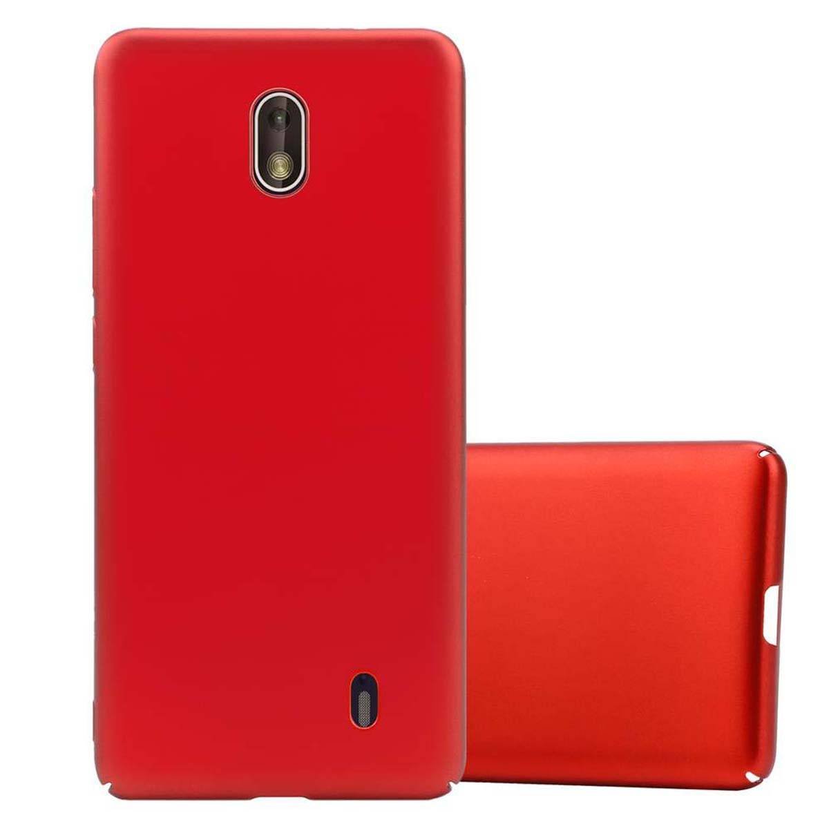 Cadorabo Hülle für Nokia 1 2018 Schutzhülle in Rot Hard Case Handy Hülle Etui