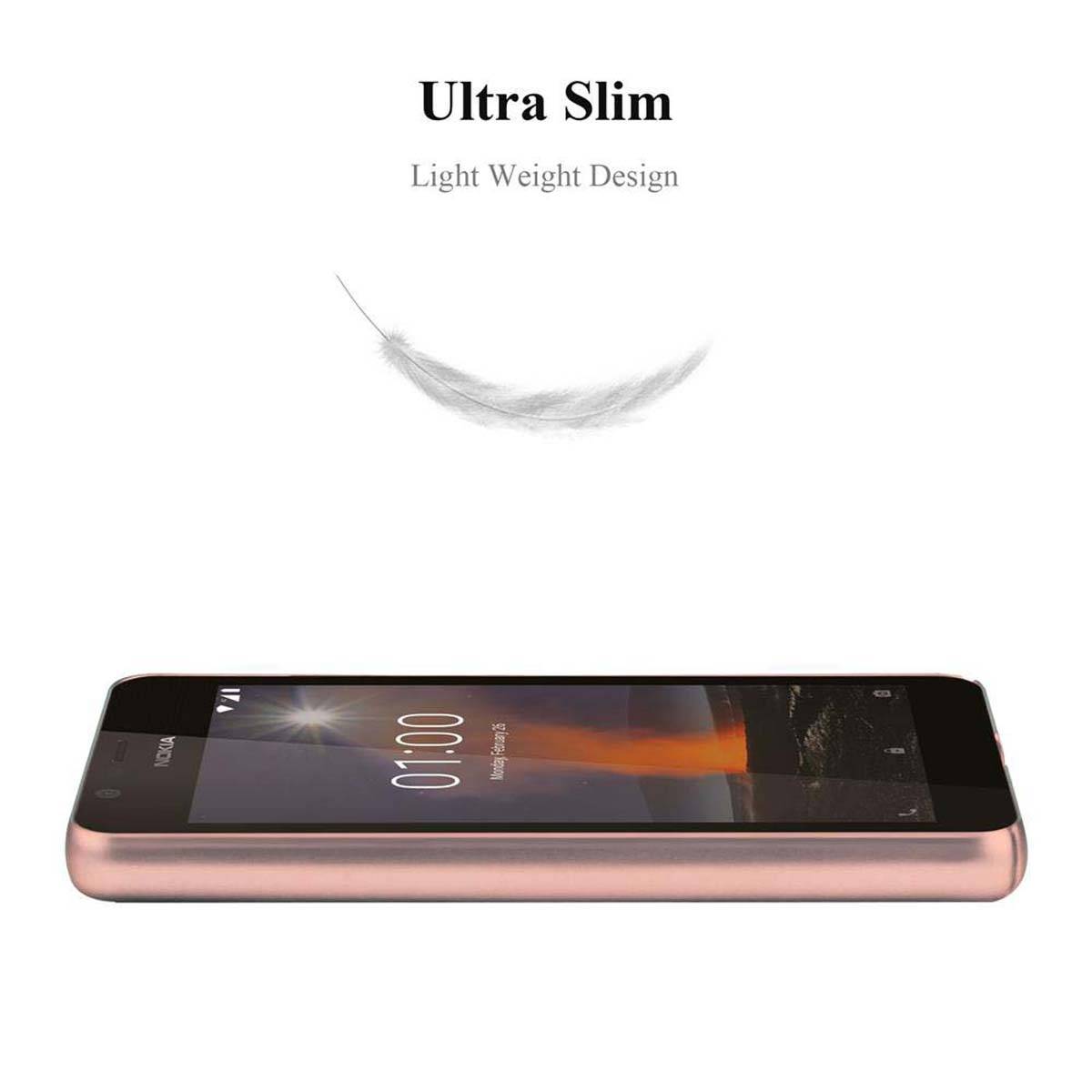 Cadorabo Hülle für Nokia 1 2018 Schutzhülle in Rosa Hard Case Handy Hülle Etui