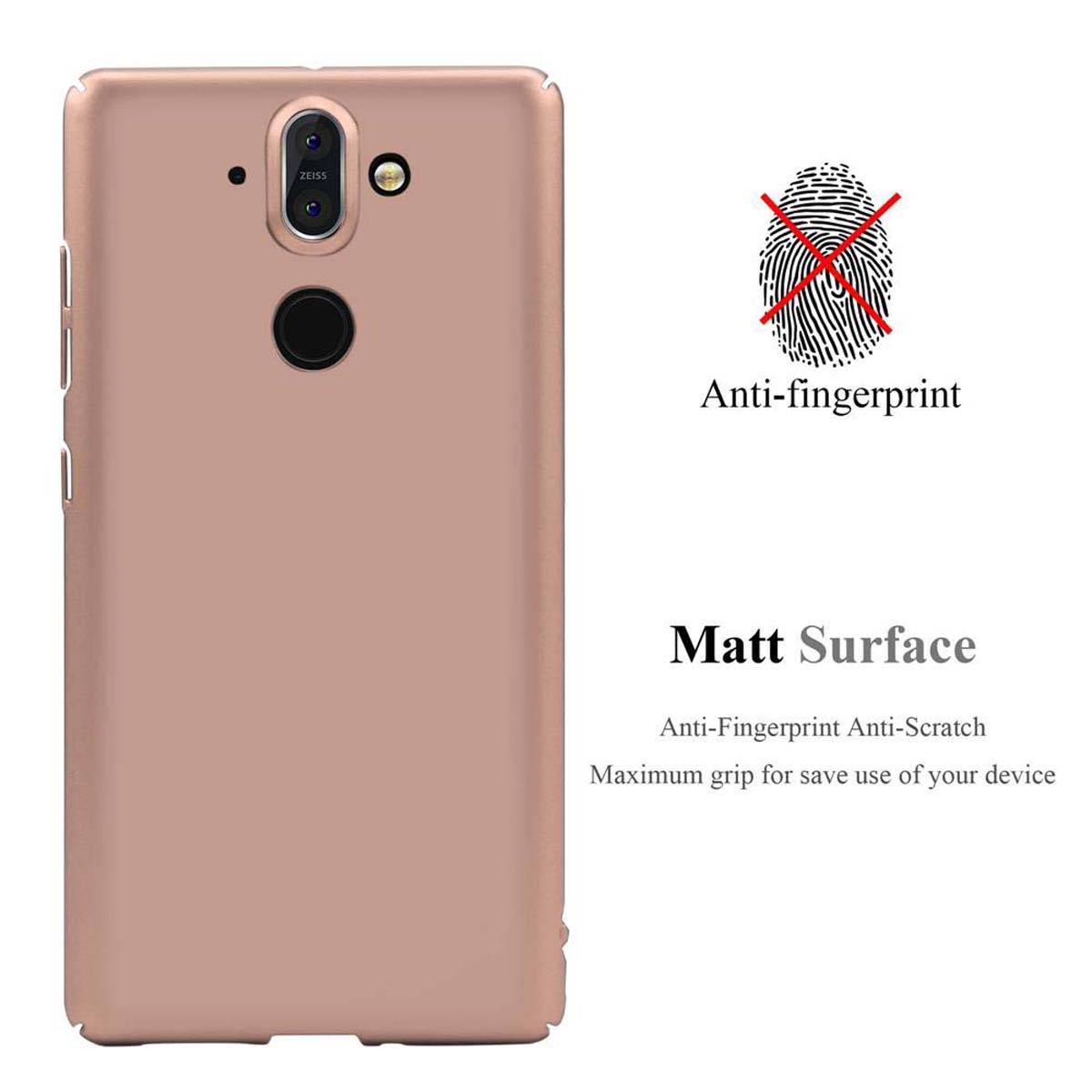 Cadorabo Hülle für Nokia 8 Sirocco Schutzhülle in Rosa Hard Case Handy Hülle Etui