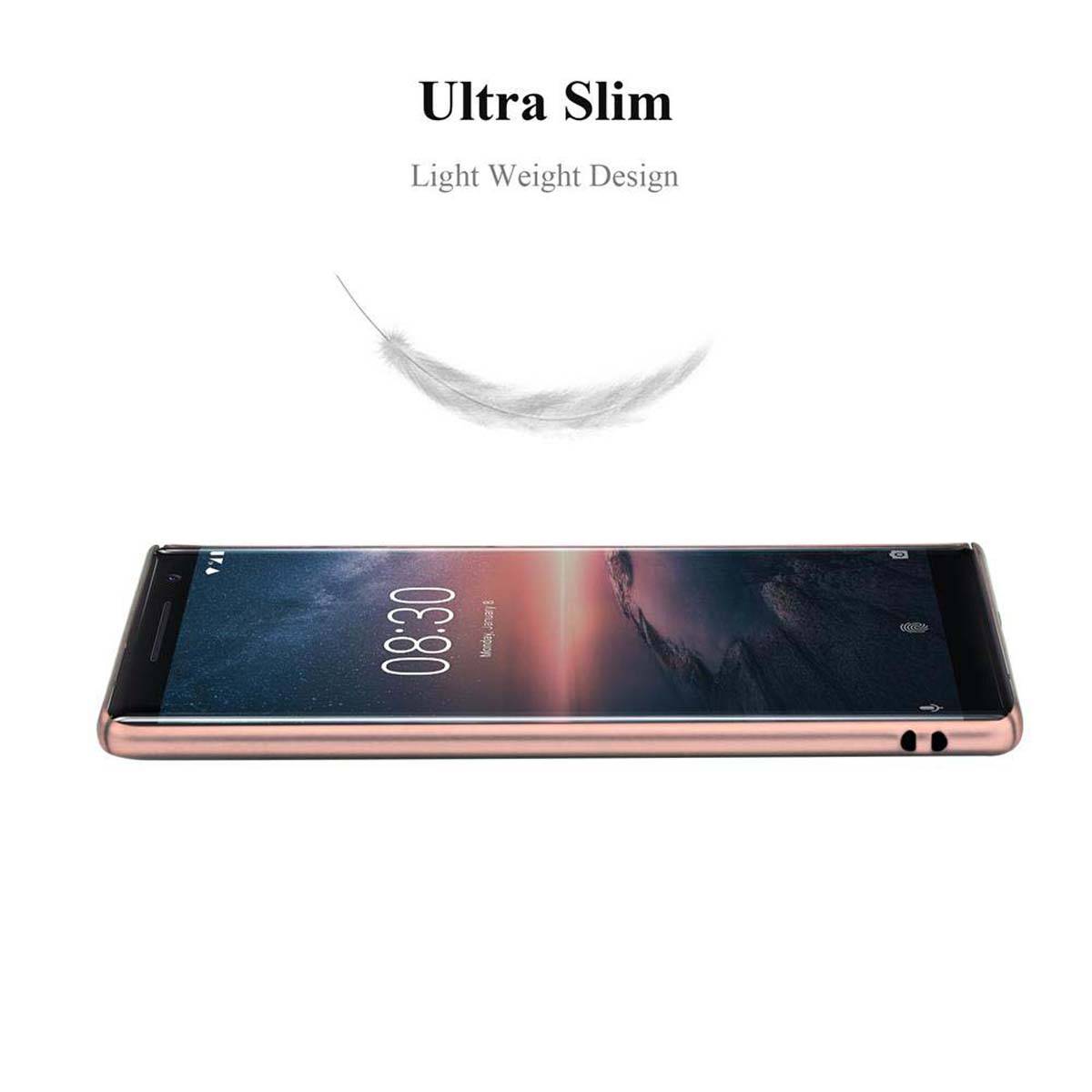 Cadorabo Hülle für Nokia 8 Sirocco Schutzhülle in Rosa Hard Case Handy Hülle Etui
