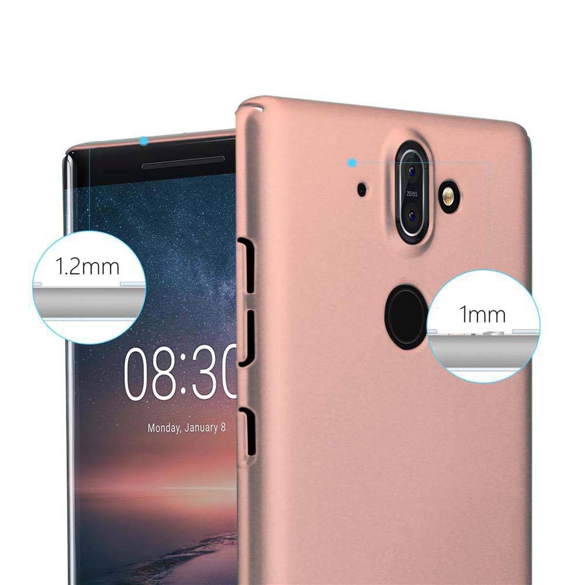 Cadorabo Hülle für Nokia 8 Sirocco Schutzhülle in Rosa Hard Case Handy Hülle Etui