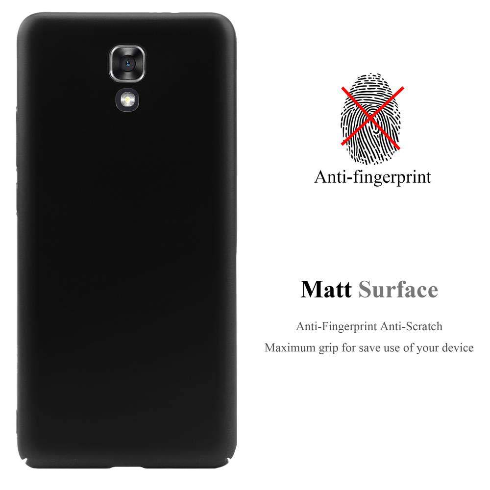 Cadorabo Hülle für LG X SCREEN Schutzhülle in Schwarz Hard Case Handy Hülle Etui