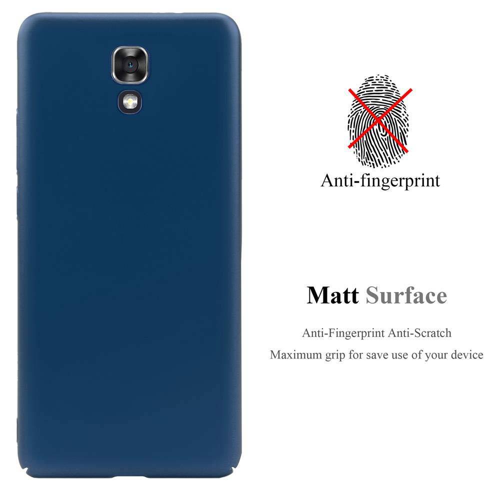 Cadorabo Hülle für LG X SCREEN Schutzhülle in Blau Hard Case Handy Hülle Etui