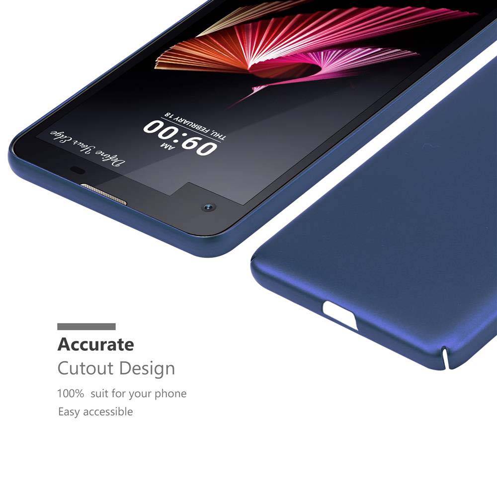 Cadorabo Hülle für LG X SCREEN Schutzhülle in Blau Hard Case Handy Hülle Etui