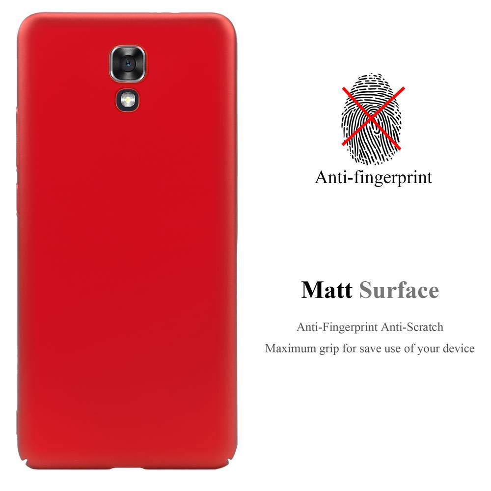Cadorabo Hülle für LG X SCREEN Schutzhülle in Rot Hard Case Handy Hülle Etui