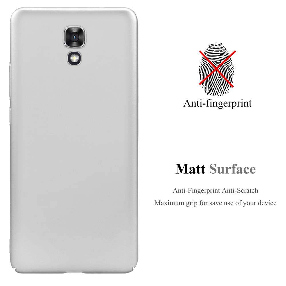 Cadorabo Hülle für LG X SCREEN Schutzhülle in Silber Hard Case Handy Hülle Etui