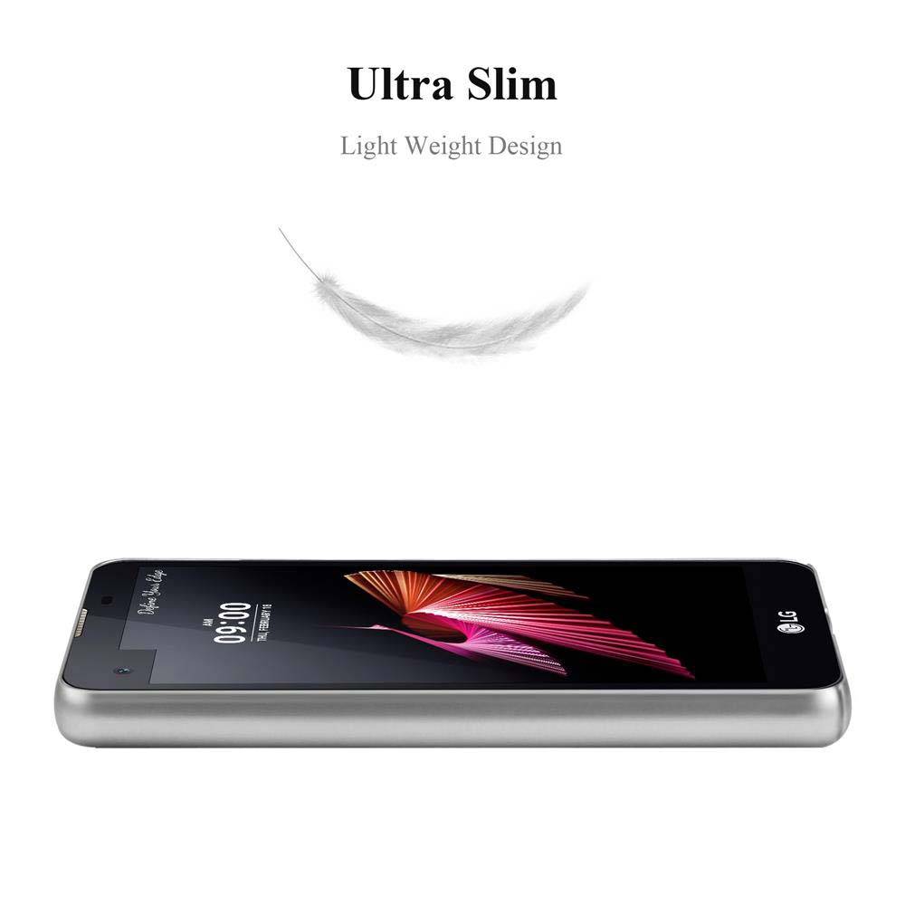 Cadorabo Hülle für LG X SCREEN Schutzhülle in Silber Hard Case Handy Hülle Etui