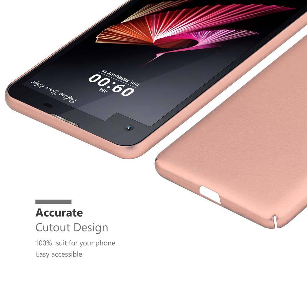 Cadorabo Hülle für LG X SCREEN Schutzhülle in Rosa Hard Case Handy Hülle Etui