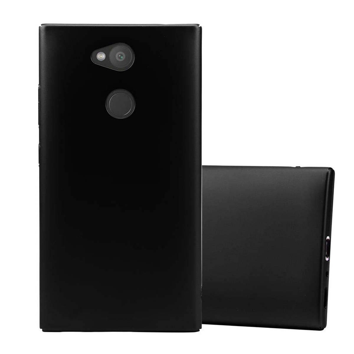 Cadorabo Hülle für Sony Xperia L2 Schutzhülle in Schwarz Hard Case Handy Hülle Etui