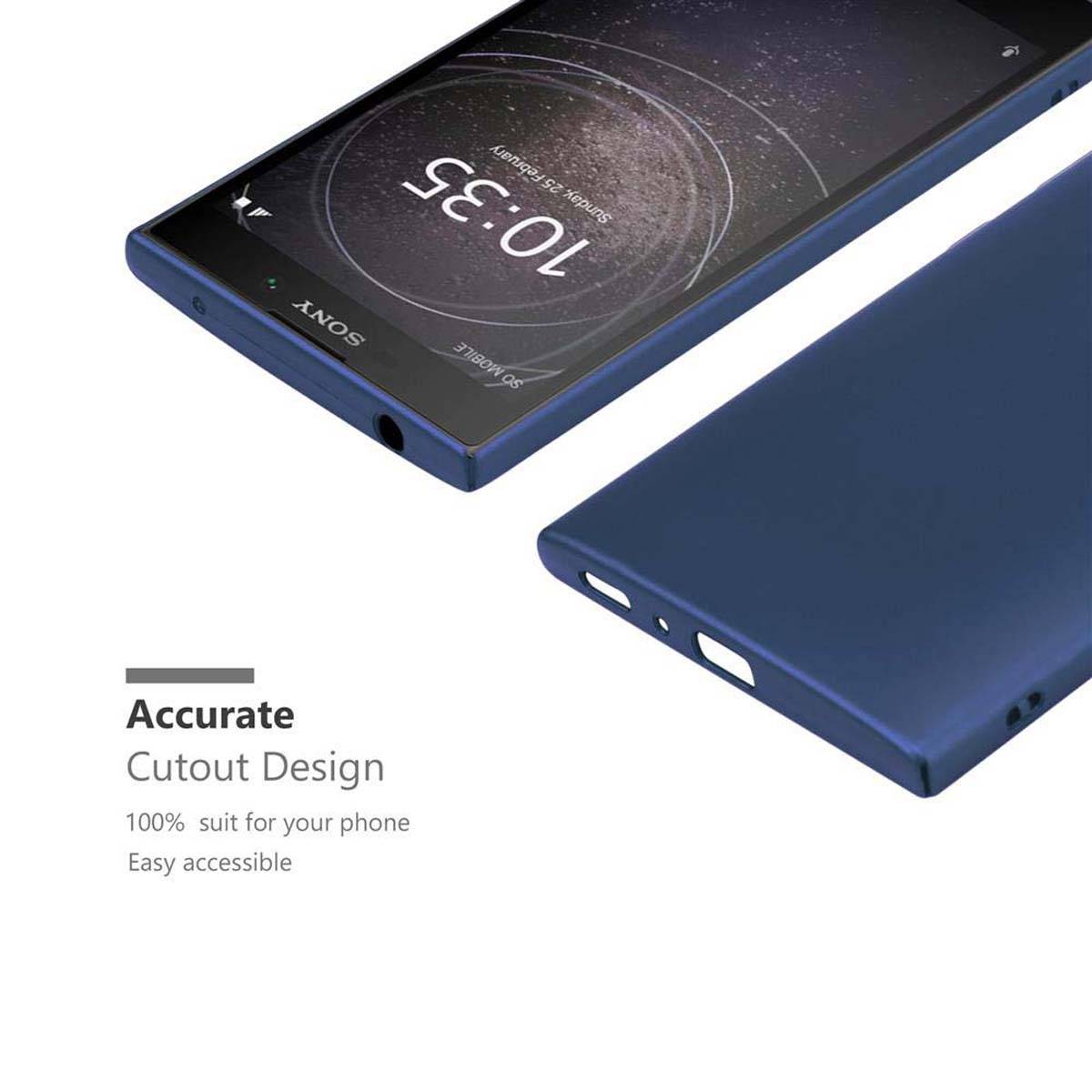 Cadorabo Hülle für Sony Xperia L2 Schutzhülle in Blau Hard Case Handy Hülle Etui