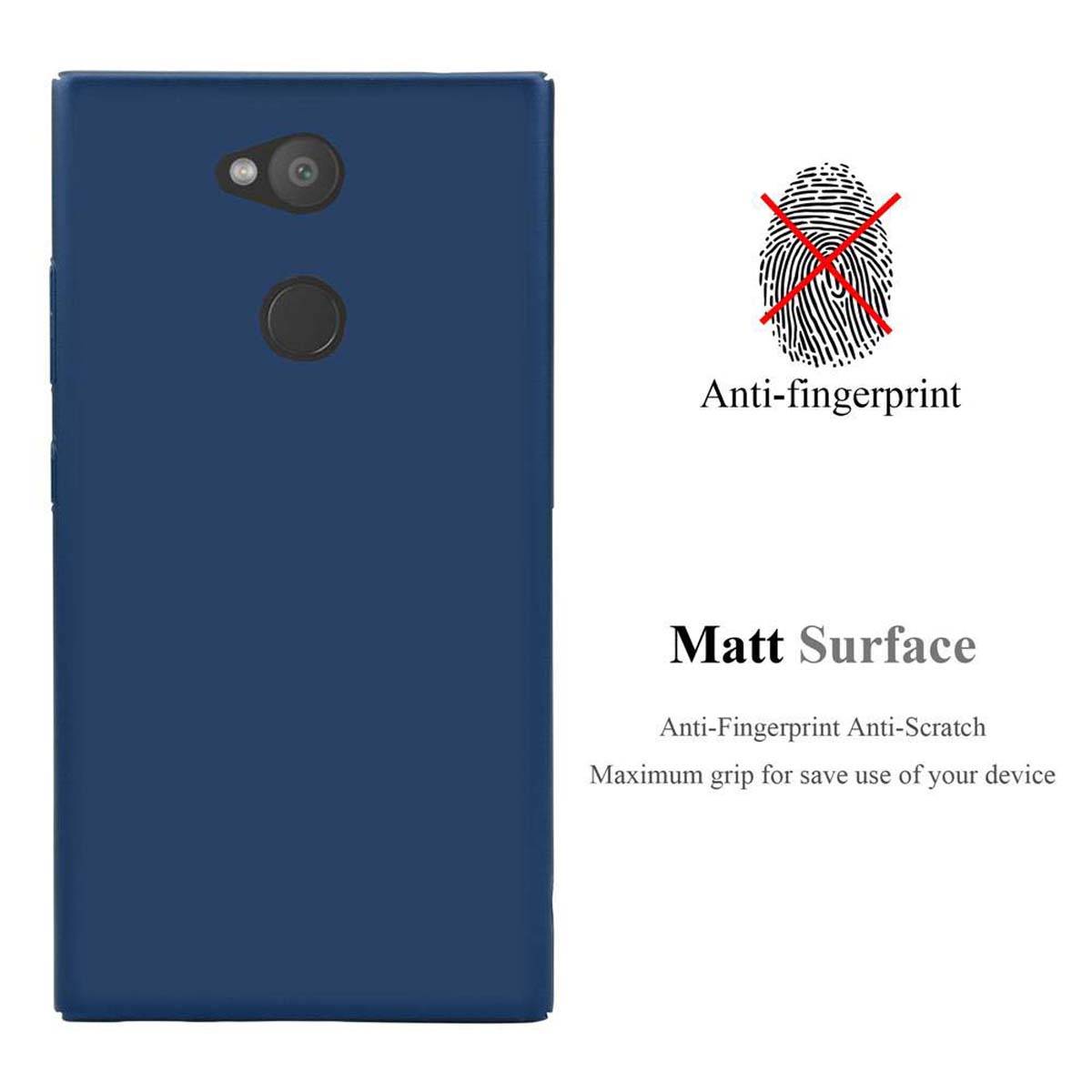Cadorabo Hülle für Sony Xperia L2 Schutzhülle in Blau Hard Case Handy Hülle Etui