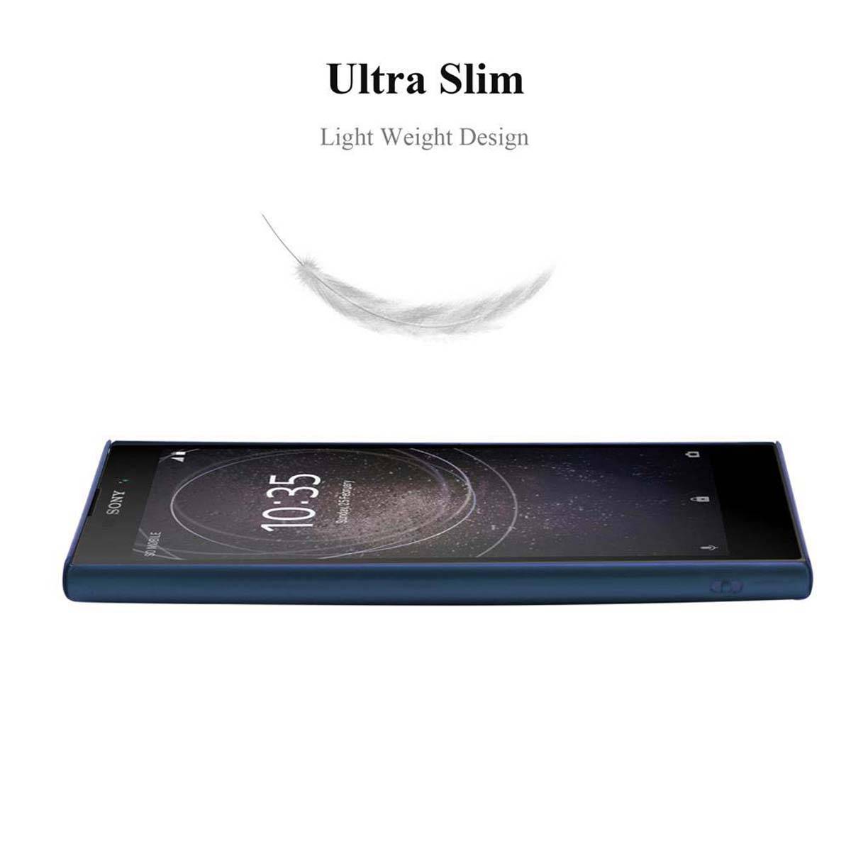 Cadorabo Hülle für Sony Xperia L2 Schutzhülle in Blau Hard Case Handy Hülle Etui