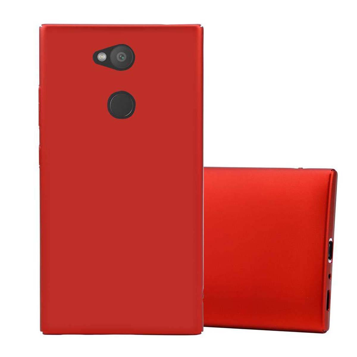Cadorabo Hülle für Sony Xperia L2 Schutzhülle in Rot Hard Case Handy Hülle Etui