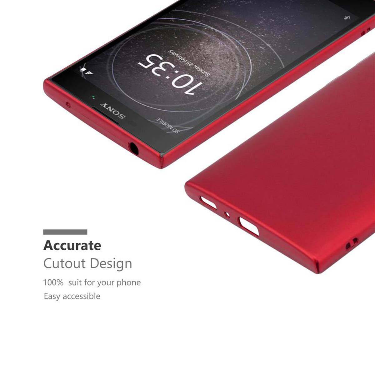 Cadorabo Hülle für Sony Xperia L2 Schutzhülle in Rot Hard Case Handy Hülle Etui
