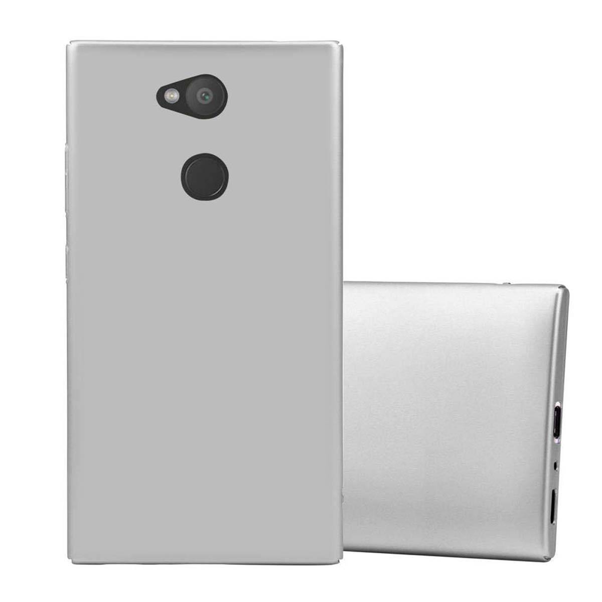 Cadorabo Hülle für Sony Xperia L2 Schutzhülle in Silber Hard Case Handy Hülle Etui