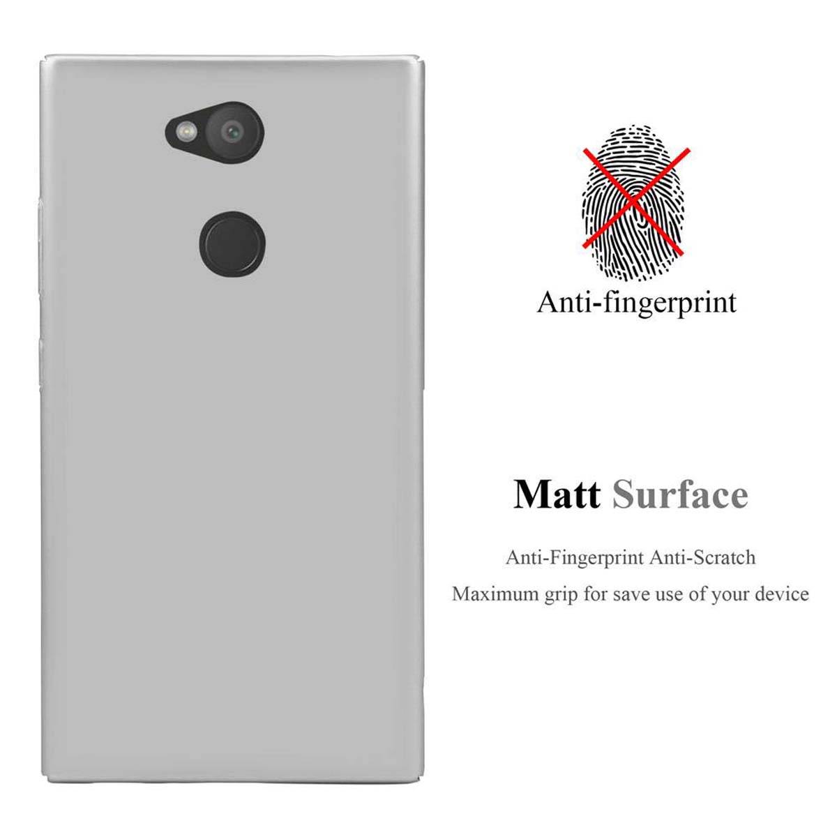 Cadorabo Hülle für Sony Xperia L2 Schutzhülle in Silber Hard Case Handy Hülle Etui