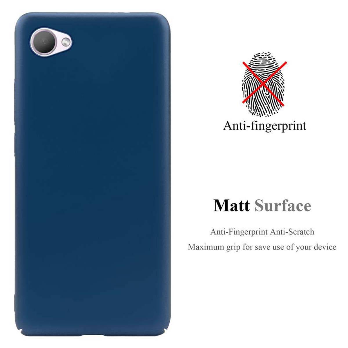 Cadorabo Hülle für HTC Desire 12 Schutzhülle in Blau Hard Case Handy Hülle Etui