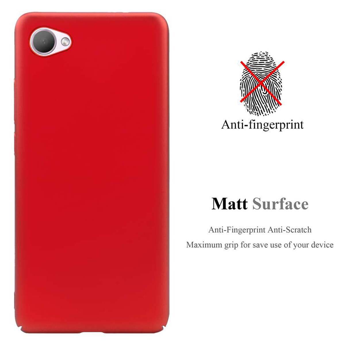 Cadorabo Hülle für HTC Desire 12 Schutzhülle in Rot Hard Case Handy Hülle Etui