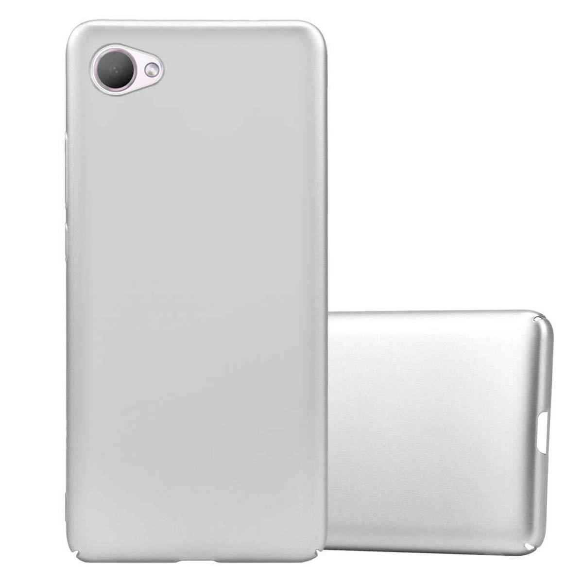 Cadorabo Hülle für HTC Desire 12 Schutzhülle in Silber Hard Case Handy Hülle Etui