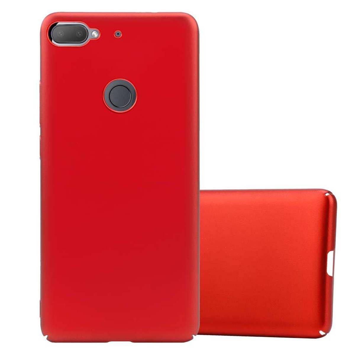 Cadorabo Hülle für HTC Desire 12 PLUS Schutzhülle in Rot Hard Case Handy Hülle Etui