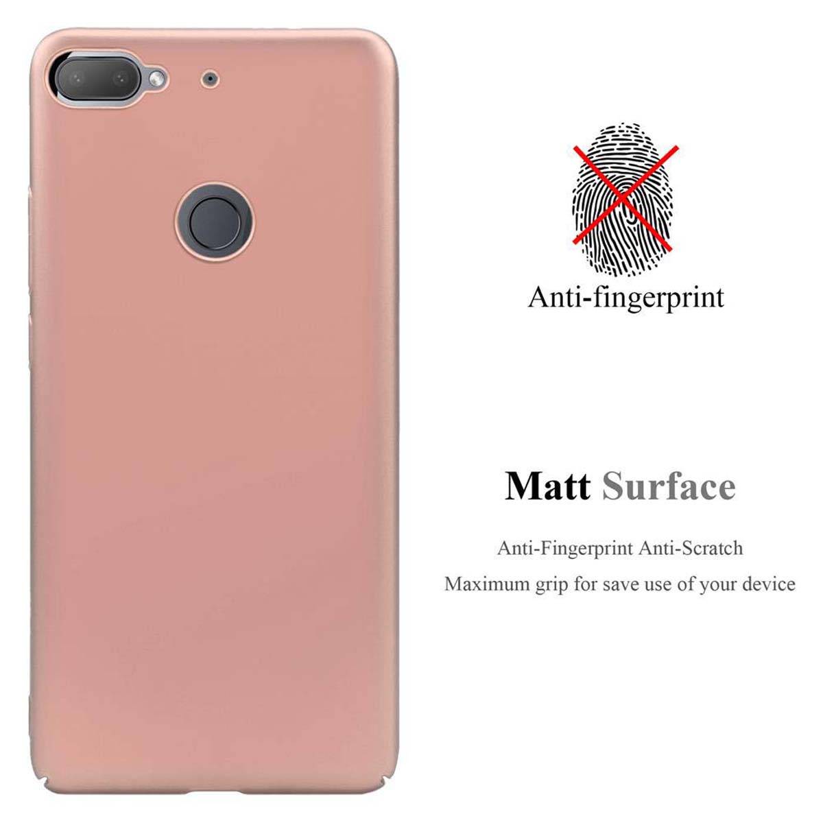 Cadorabo Hülle für HTC Desire 12 PLUS Schutzhülle in Rosa Hard Case Handy Hülle Etui