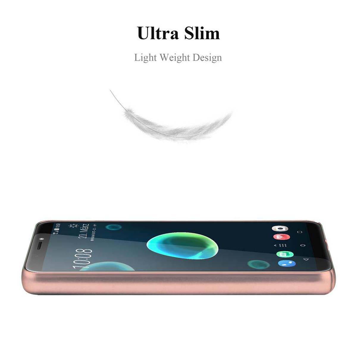 Cadorabo Hülle für HTC Desire 12 PLUS Schutzhülle in Rosa Hard Case Handy Hülle Etui