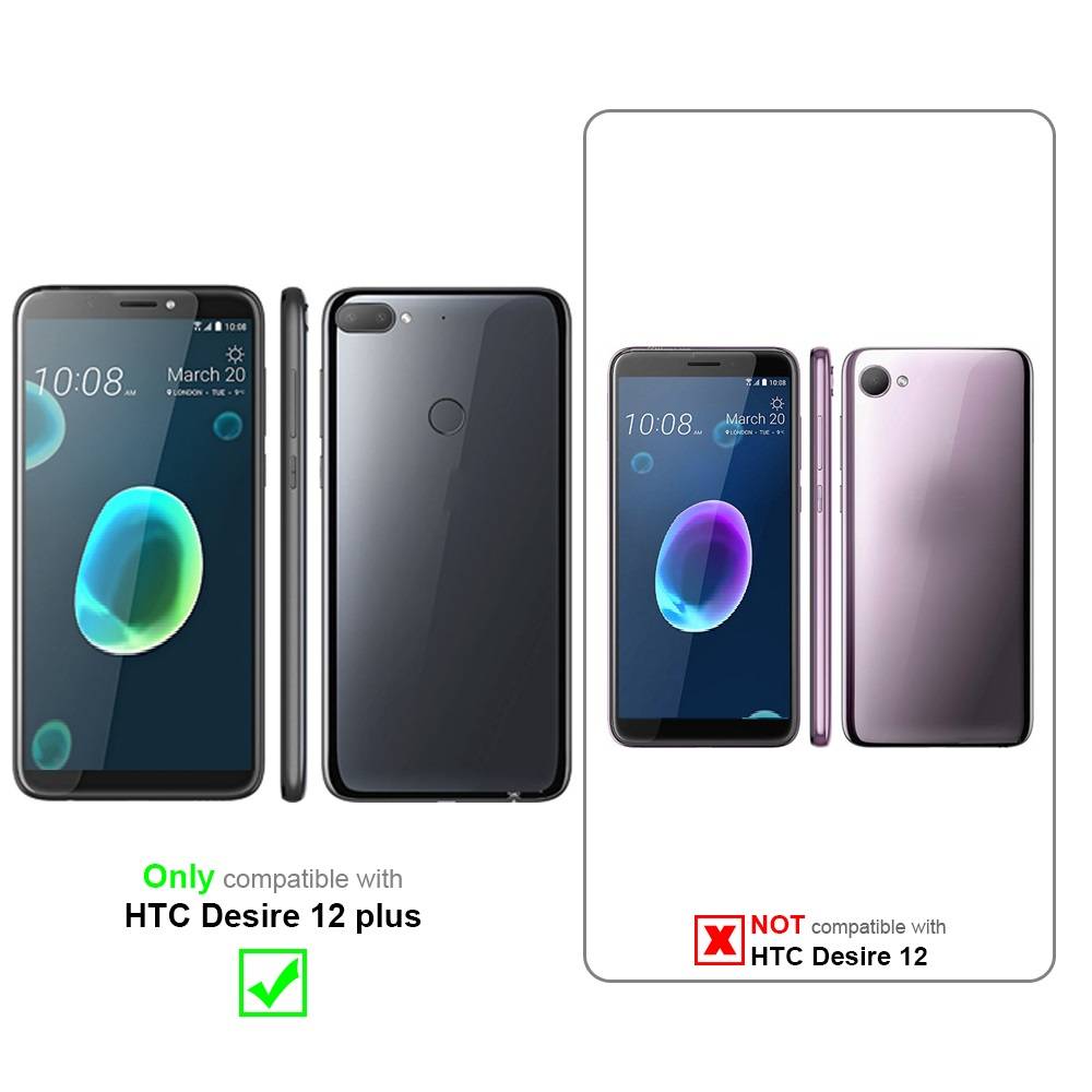 Cadorabo Hülle für HTC Desire 12 PLUS Schutzhülle in Rosa Hard Case Handy Hülle Etui