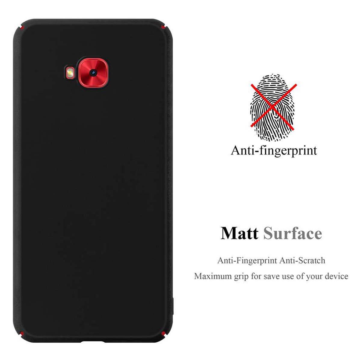 Cadorabo Hülle für Asus ZenFone 4 Selfie PRO Schutzhülle in Schwarz Hard Case Handy Hülle Etui