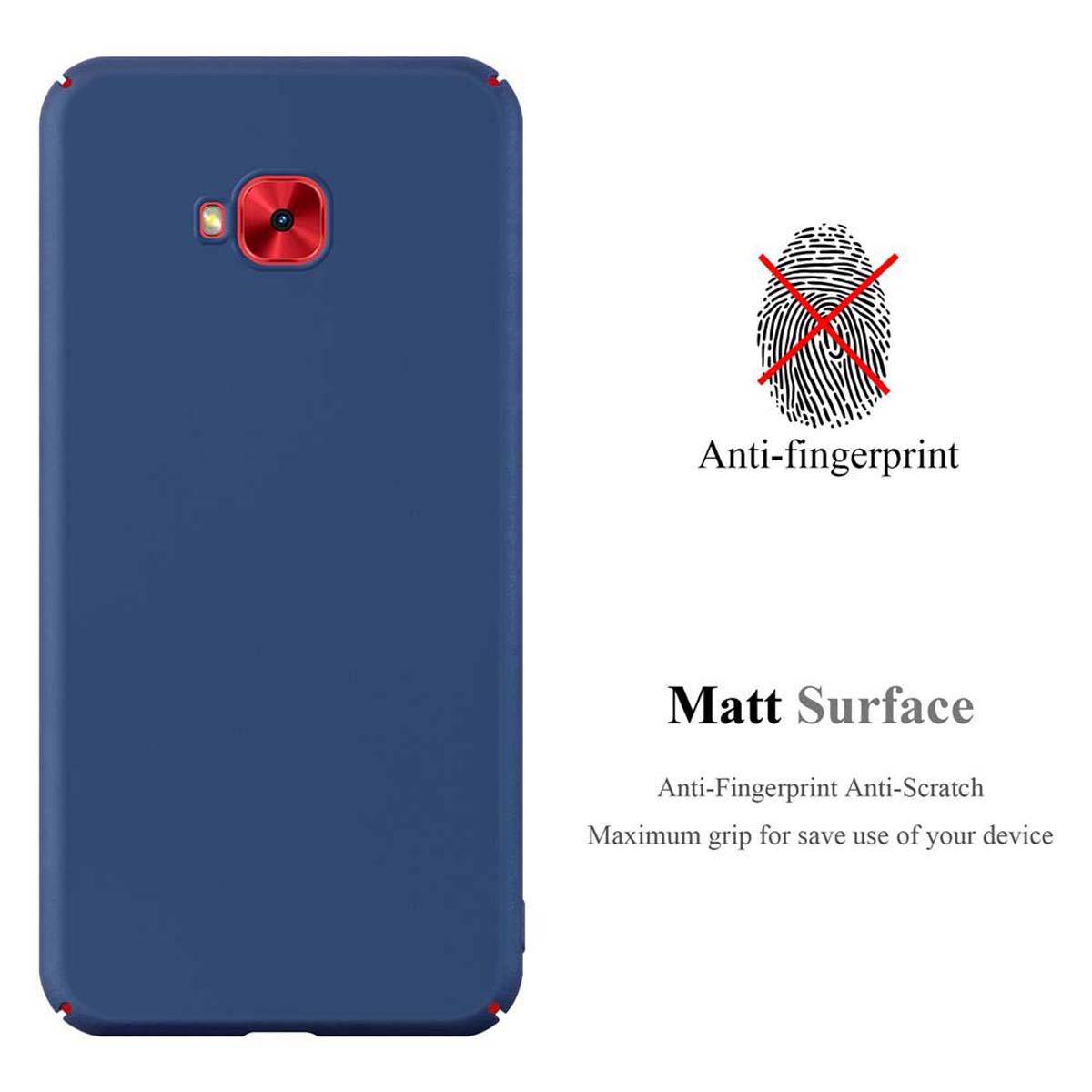 Cadorabo Hülle für Asus ZenFone 4 Selfie PRO Schutzhülle in Blau Hard Case Handy Hülle Etui