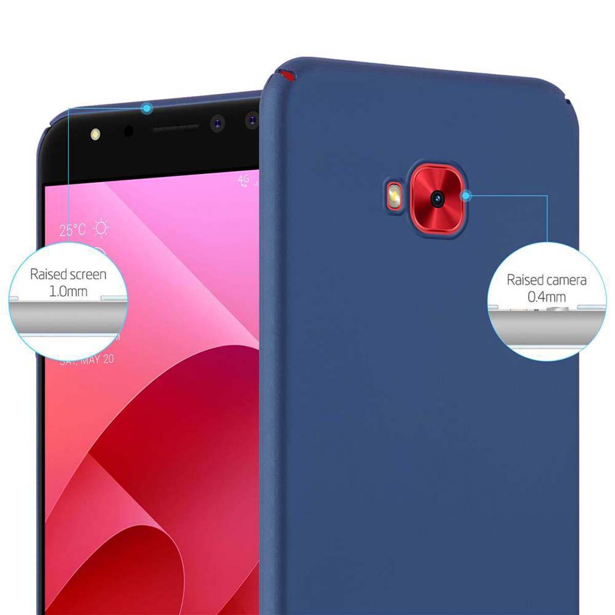 Cadorabo Hülle für Asus ZenFone 4 Selfie PRO Schutzhülle in Blau Hard Case Handy Hülle Etui
