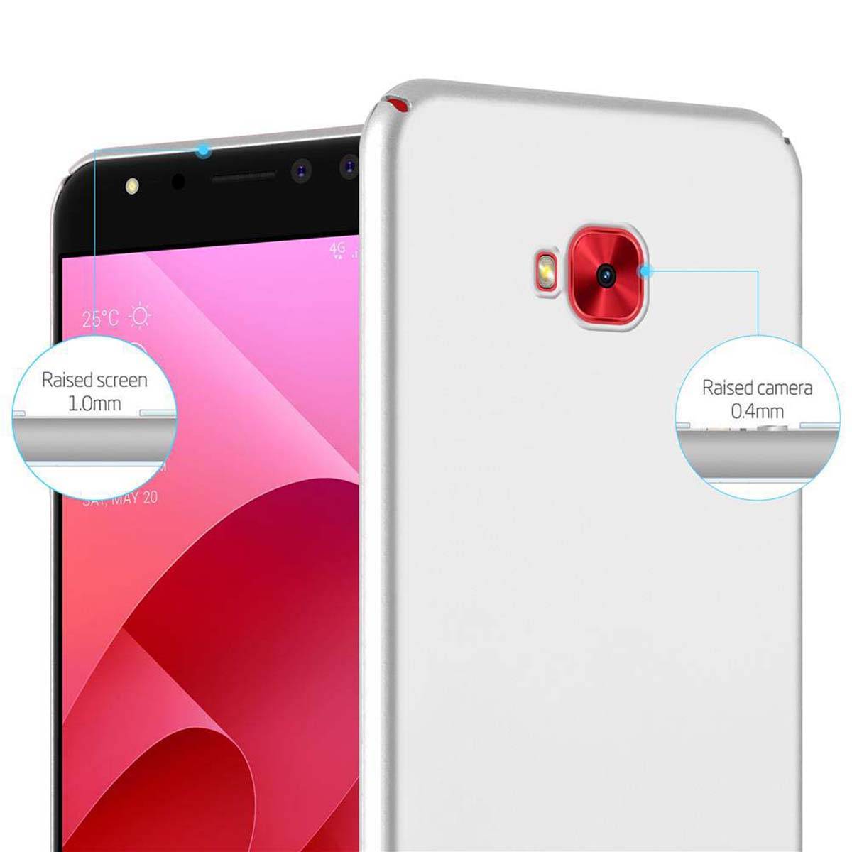 Cadorabo Hülle für Asus ZenFone 4 Selfie PRO Schutzhülle in Silber Hard Case Handy Hülle Etui