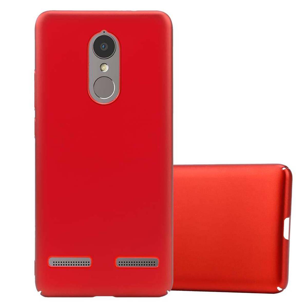 Cadorabo Hülle für Lenovo K6 / K6 POWER Schutzhülle in Rot Hard Case Handy Hülle Etui